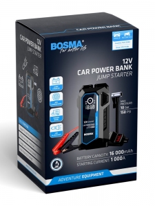POWER BANK 16000mAh Z FUNKCJĄ ROZRUCHU I KOMPRESOREM 12V 1000A