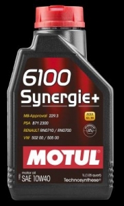 OLEJ MOTUL 6100 SYNERGIE + 10W40 1L ACEA:A3/B4 API:SL/CF VW: 505.00/502.00, MB:229.3 1L